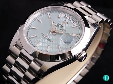 rolex day date platinum 40|rolex day date platinum price.